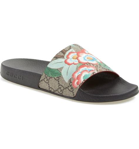 gucci floral slides nordstrom
